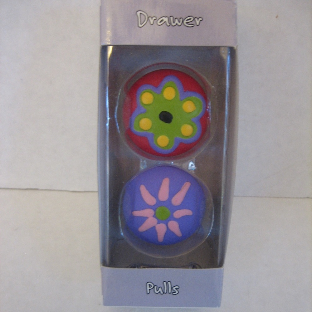 Fiesta Girl Floral Drawer Pull/Hook Set of 2 NWIB